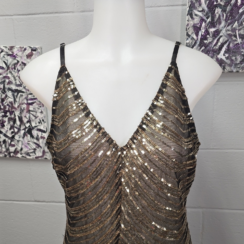 Fashion Nova Black and Gold Dress - Picture 2 of 12
